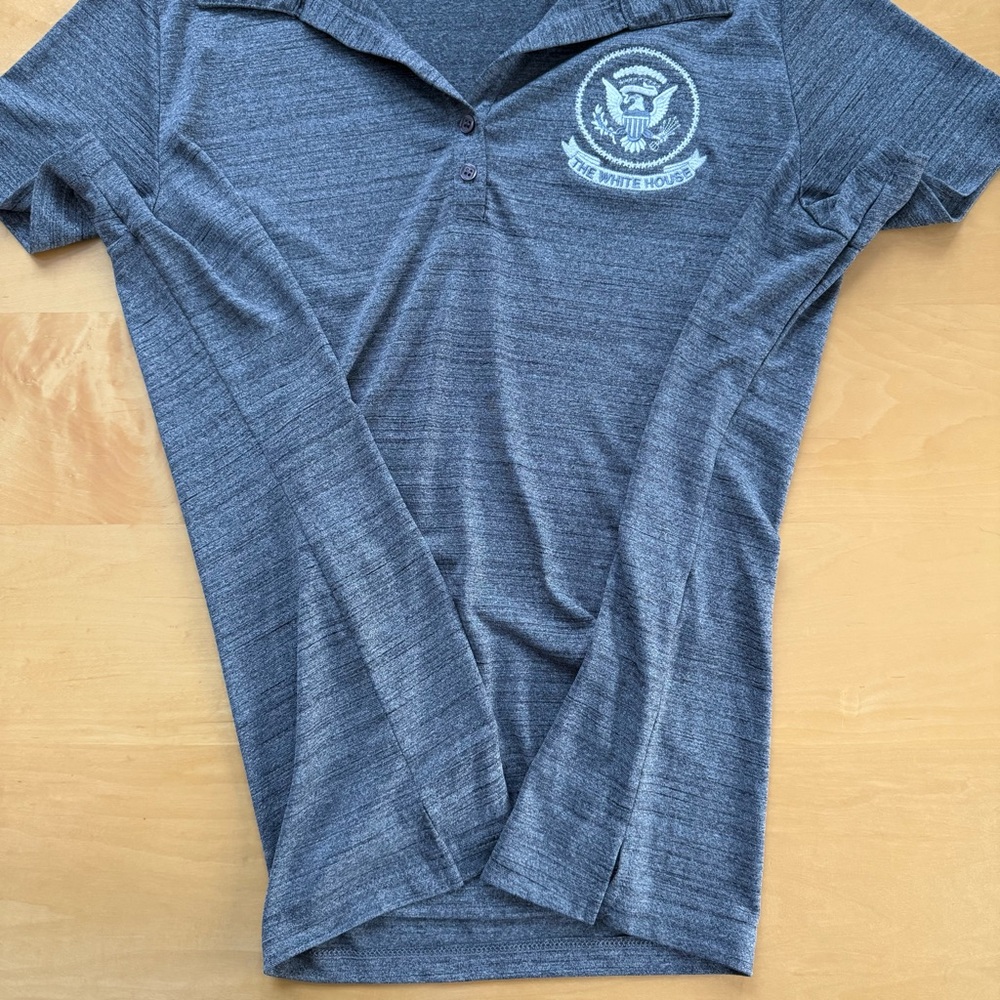 Gray Polo Shirt with White House Emblem - Picture 5 of 7